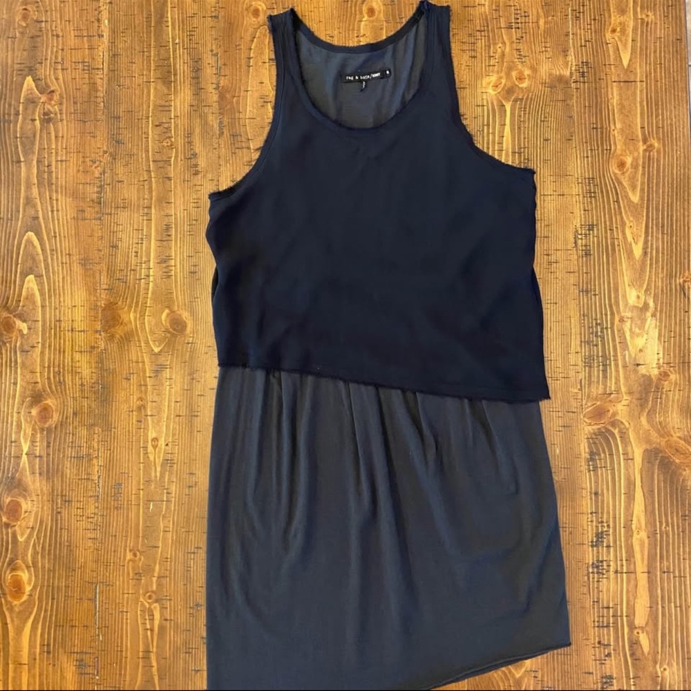 Rag & Bone dress black sleeveless asymmetrical S EUC